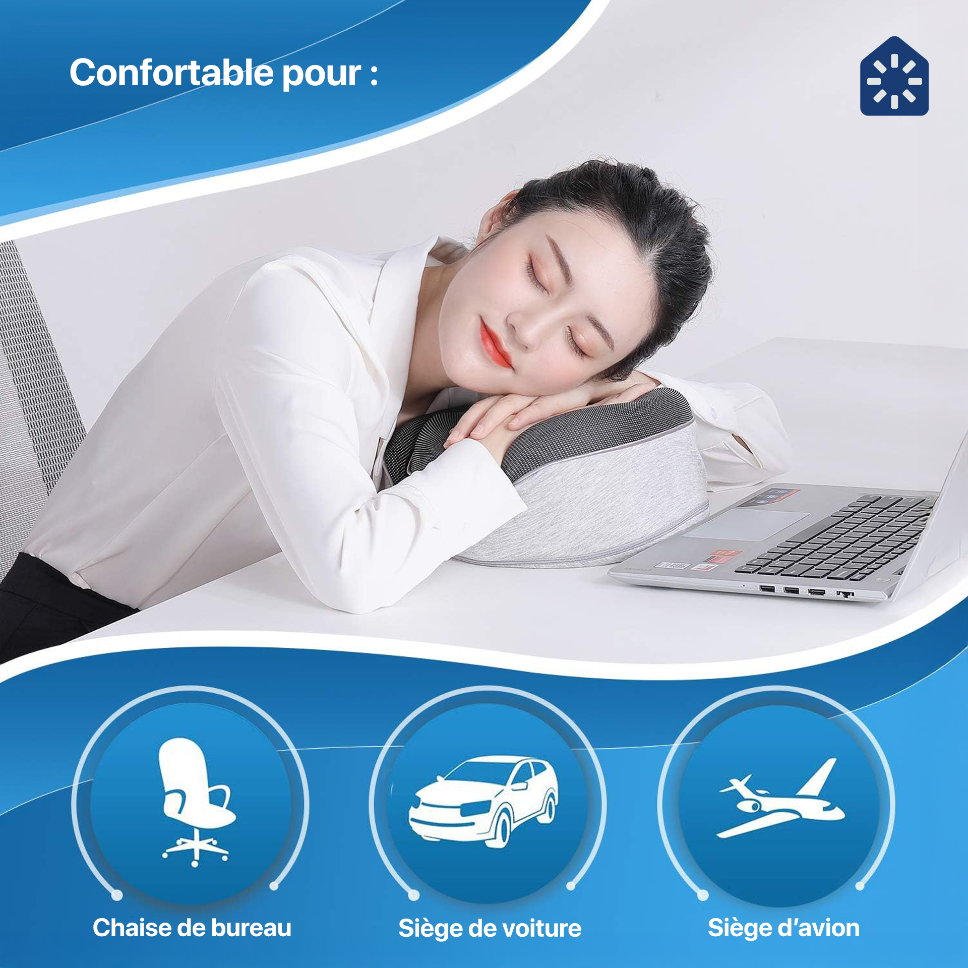 Oreiller cervical en mousse à mémoire de forme