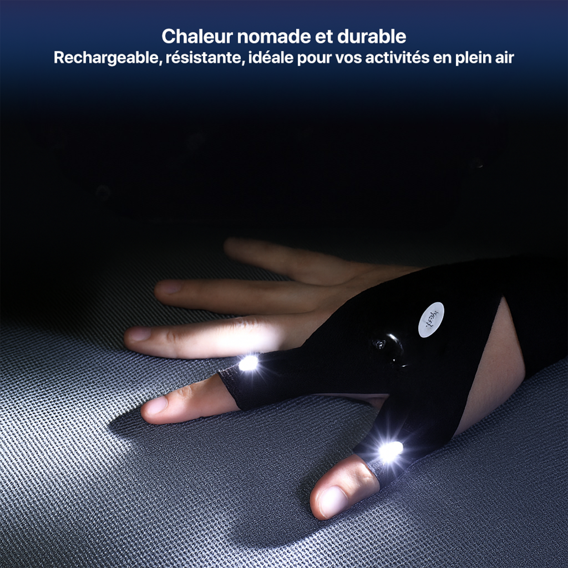 Gants de Pêche Extérieur Nuit électrique, Gants de Pêche LED