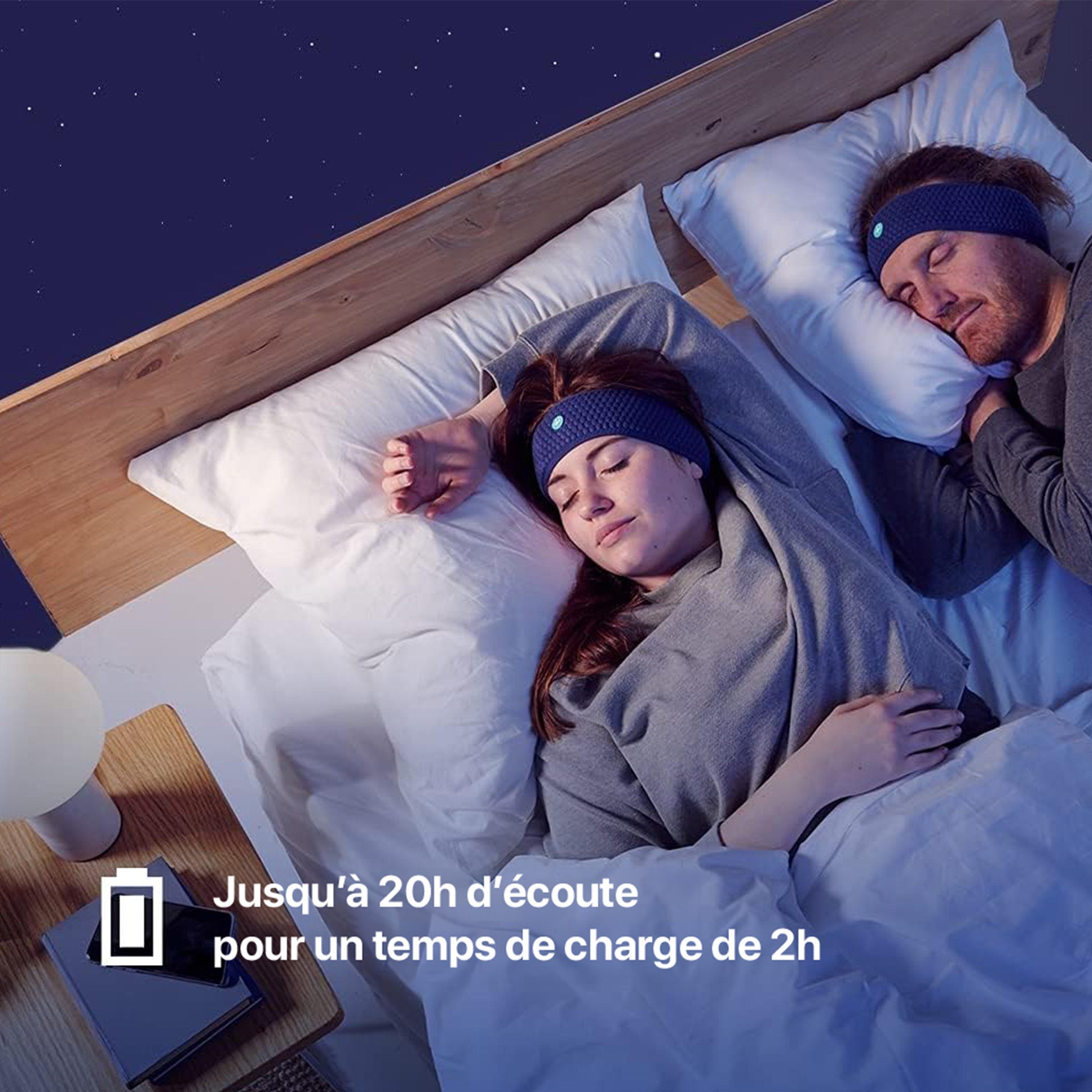 Masque de Sommeil Bluetooth avec Audio Hypnotique et Méditations Guidées