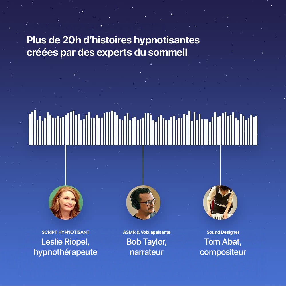 Masque de Sommeil Bluetooth avec Audio Hypnotique et Méditations Guidées