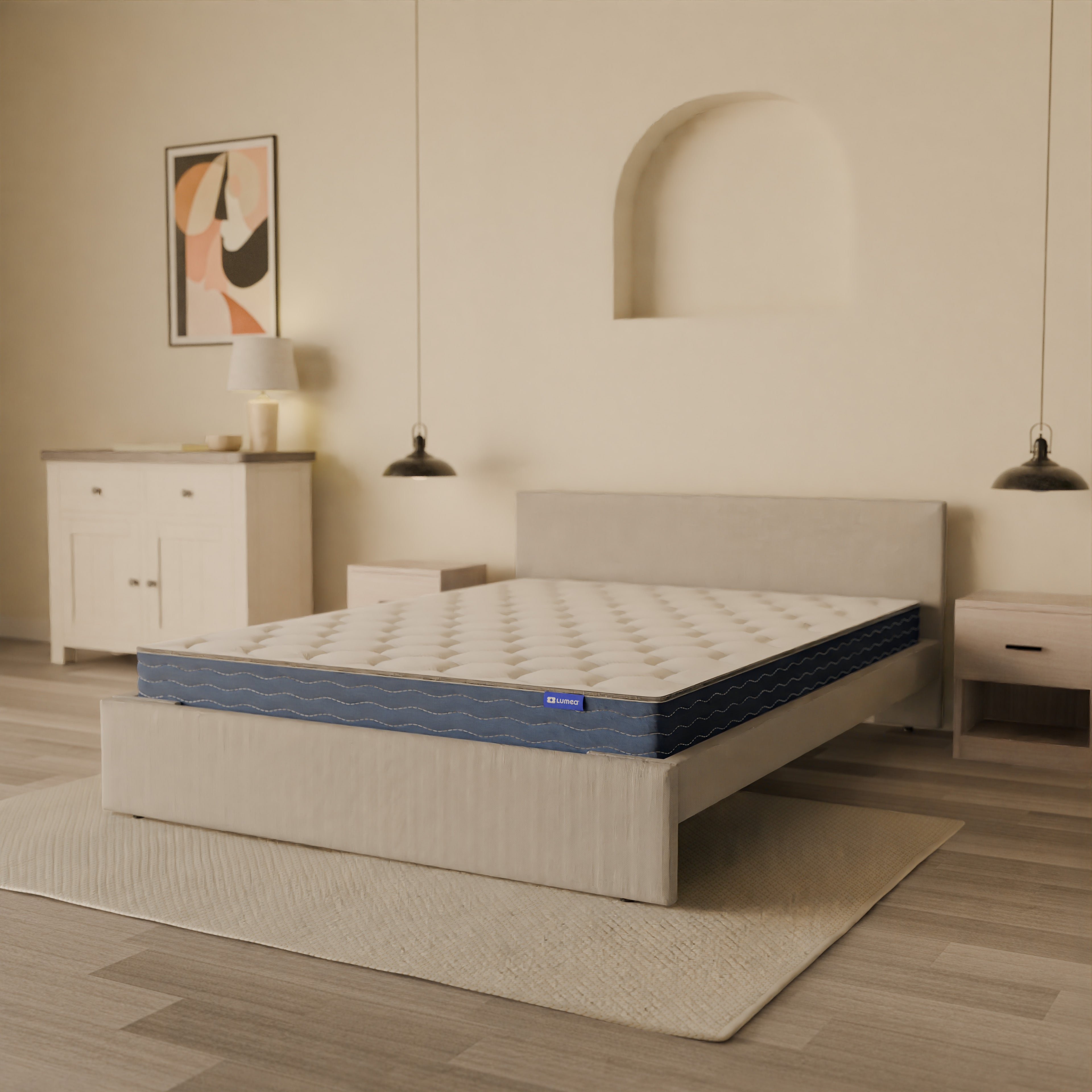 Matelas Lumea Confort Prestige - Ressorts Ensachés & Mousse Pulvérisée