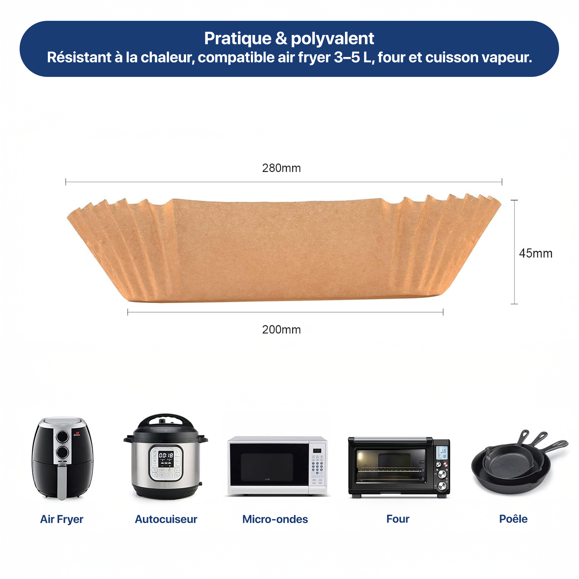 Revêtements pour friteuse à air
