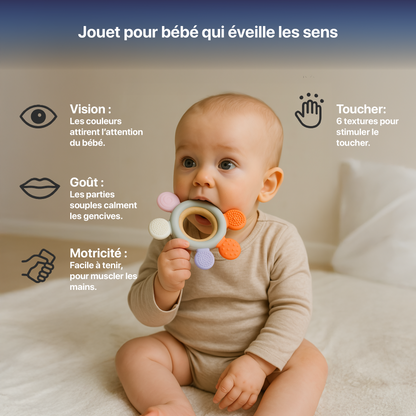 Anneau de dentition gouvernail