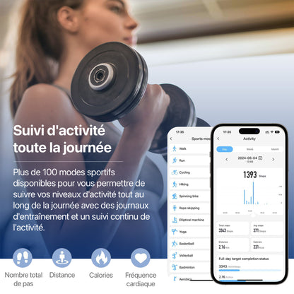 Bague Connectée Intelligente - Suivi Santé & Sport