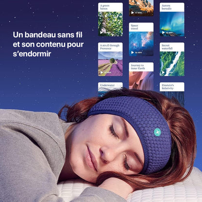 Masque de Sommeil Bluetooth avec Audio Hypnotique et Méditations Guidées