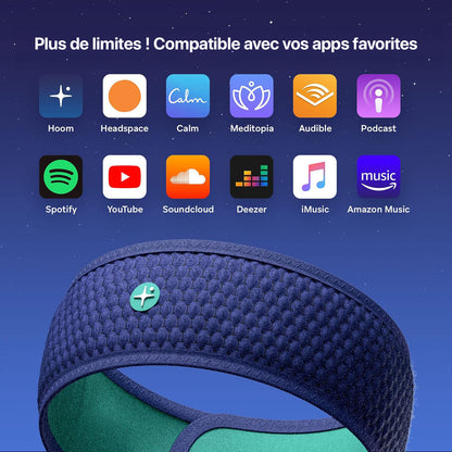 Masque de Sommeil Bluetooth avec Audio Hypnotique et Méditations Guidées