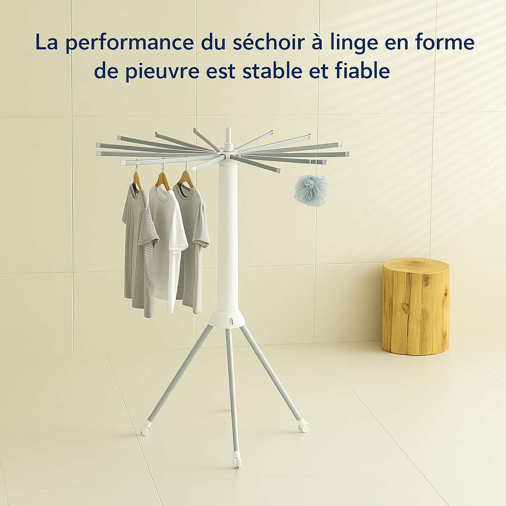 Séchoir à linge pliable sur pied