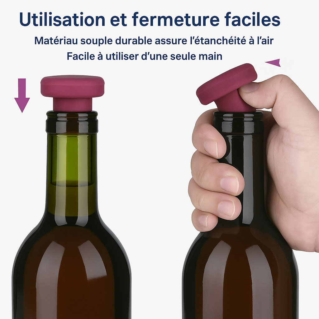 Bouchon de Bouteille de Vin Colorées