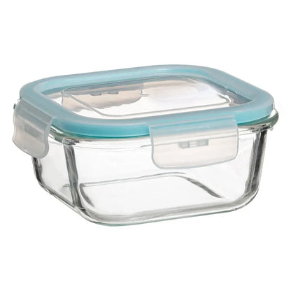 Boîtes-repas en verre [lot de 5] - récipients avec fermeture à clic - conteneurs de nourriture étanches - boîtes de repas pour contrôler les portions de nourriture