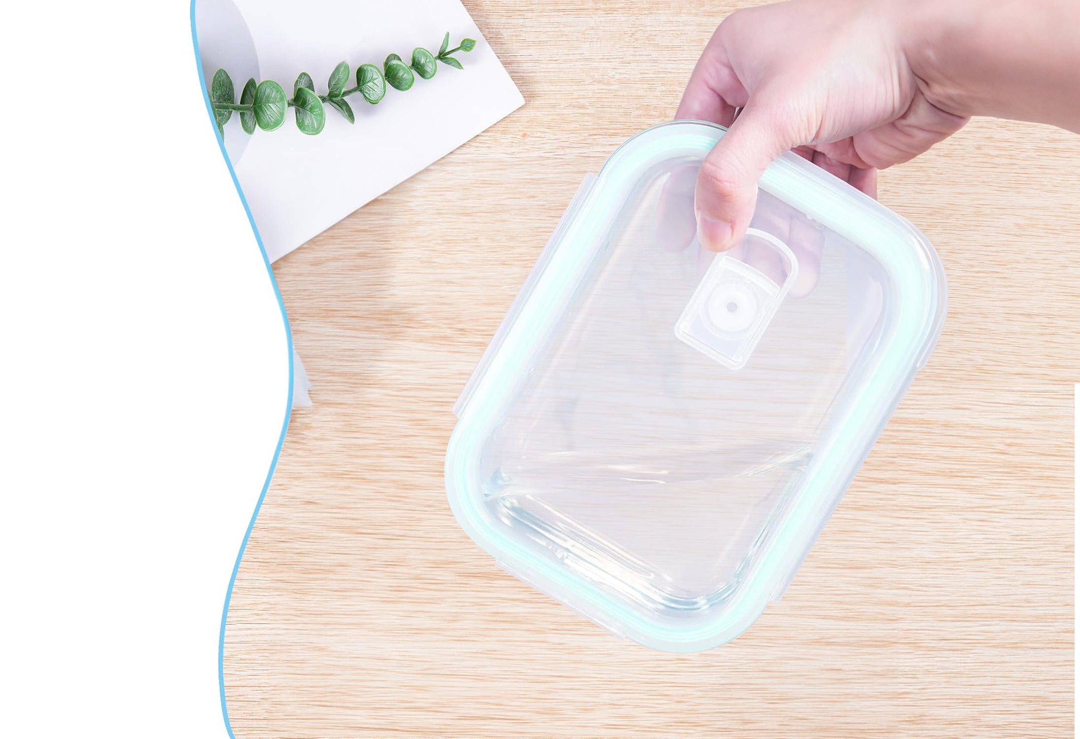 Boîtes-repas en verre [lot de 5] - récipients avec fermeture à clic - conteneurs de nourriture étanches - boîtes de repas pour contrôler les portions de nourriture